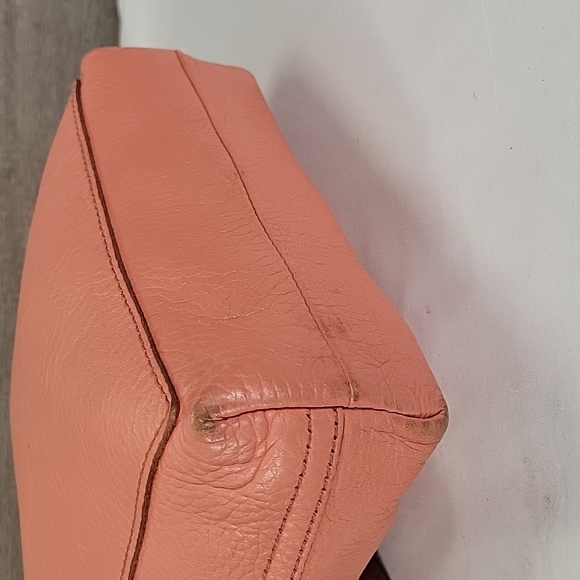 Madewell Small Peach Leather Crossbody Tote Bag - Picture 8 of 12